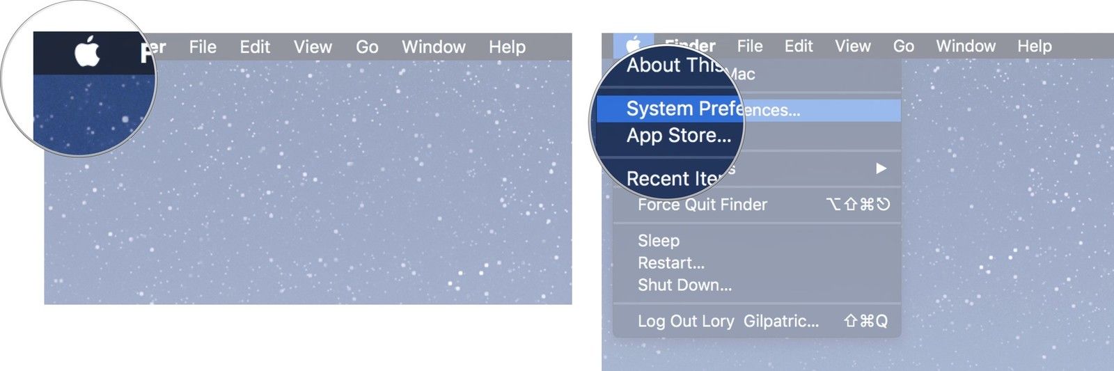 Откройте системные настройки на Mac