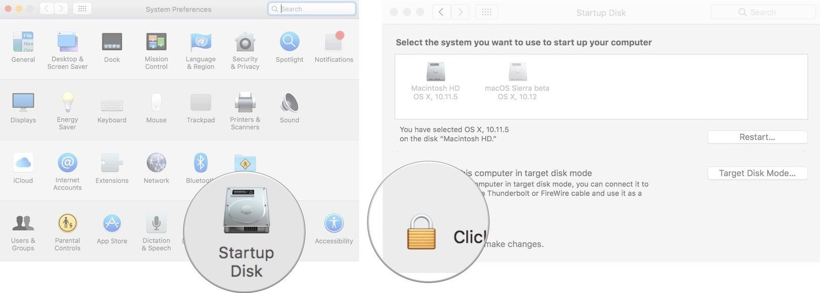 Выбор загрузочного диска на Mac