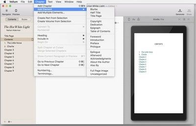 Добавьте дополнительные элементы, такие как предисловия или информация об авторских правах,