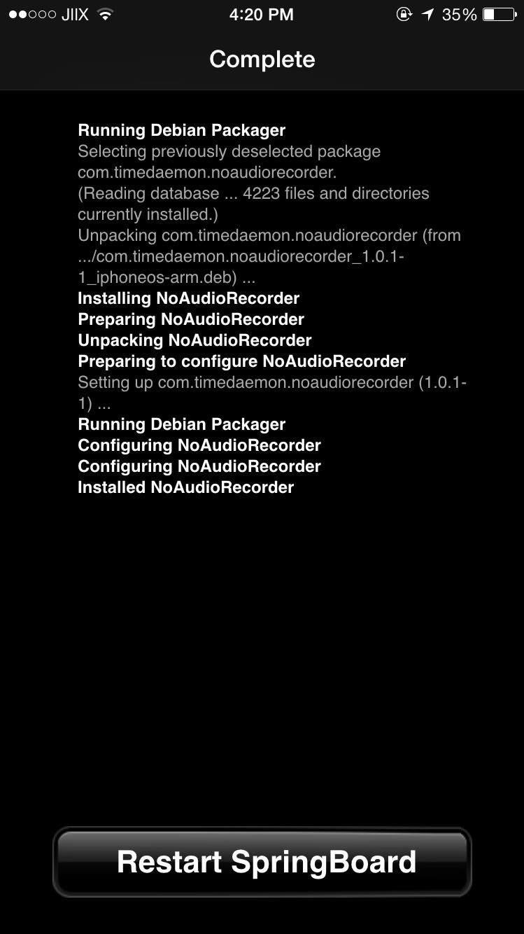 Как удалить кнопку записи звука в iOS 8's Messages App