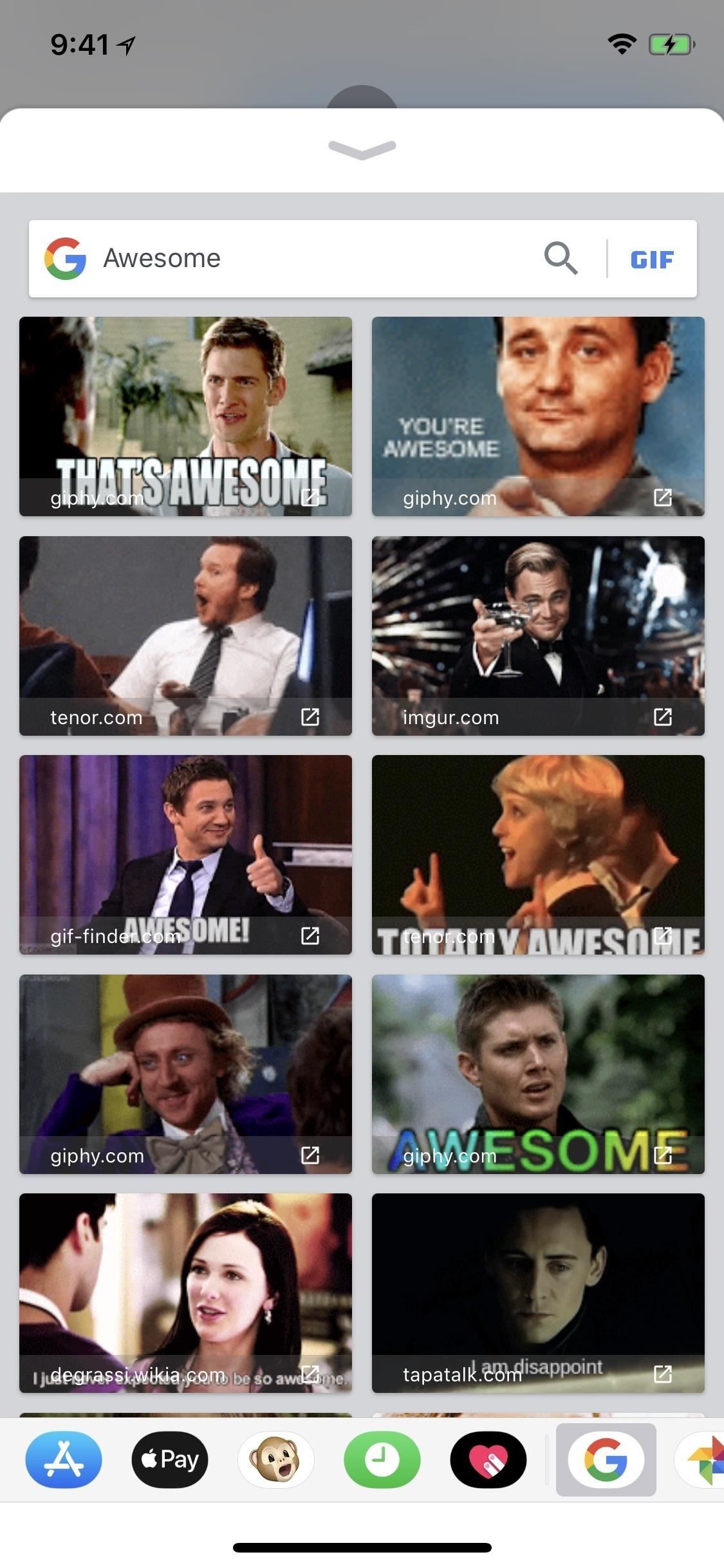 Сообщения 101: Как искать в Google места, видео и новости, которыми можно поделиться, прямо из ваших разговоров