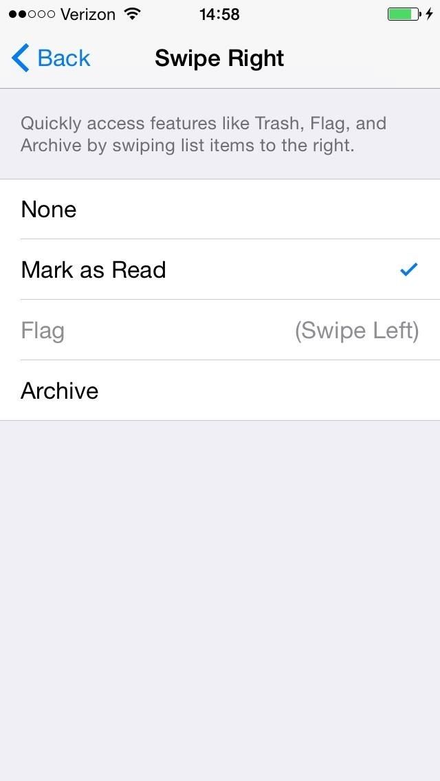 Хорошее и плохое об iOS 8's New Swipe Gestures in Mail for iPhone