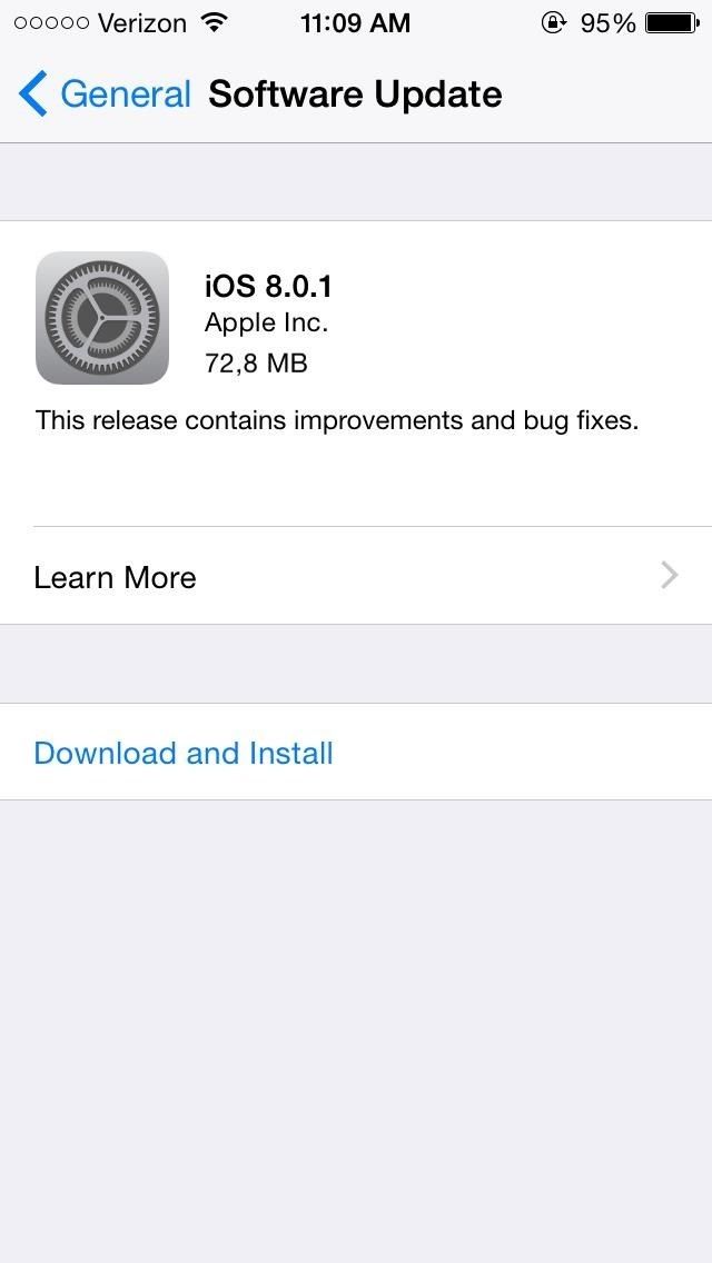 Исправьте Cell Service и Touch ID после установки обновления iOS 8.0.1 для iPhone