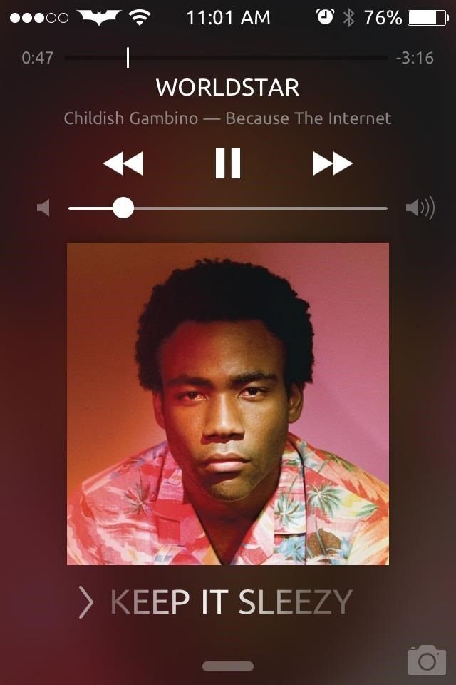 Как добавить обложку альбома Ambient на экран блокировки при прослушивании музыки в iOS 7