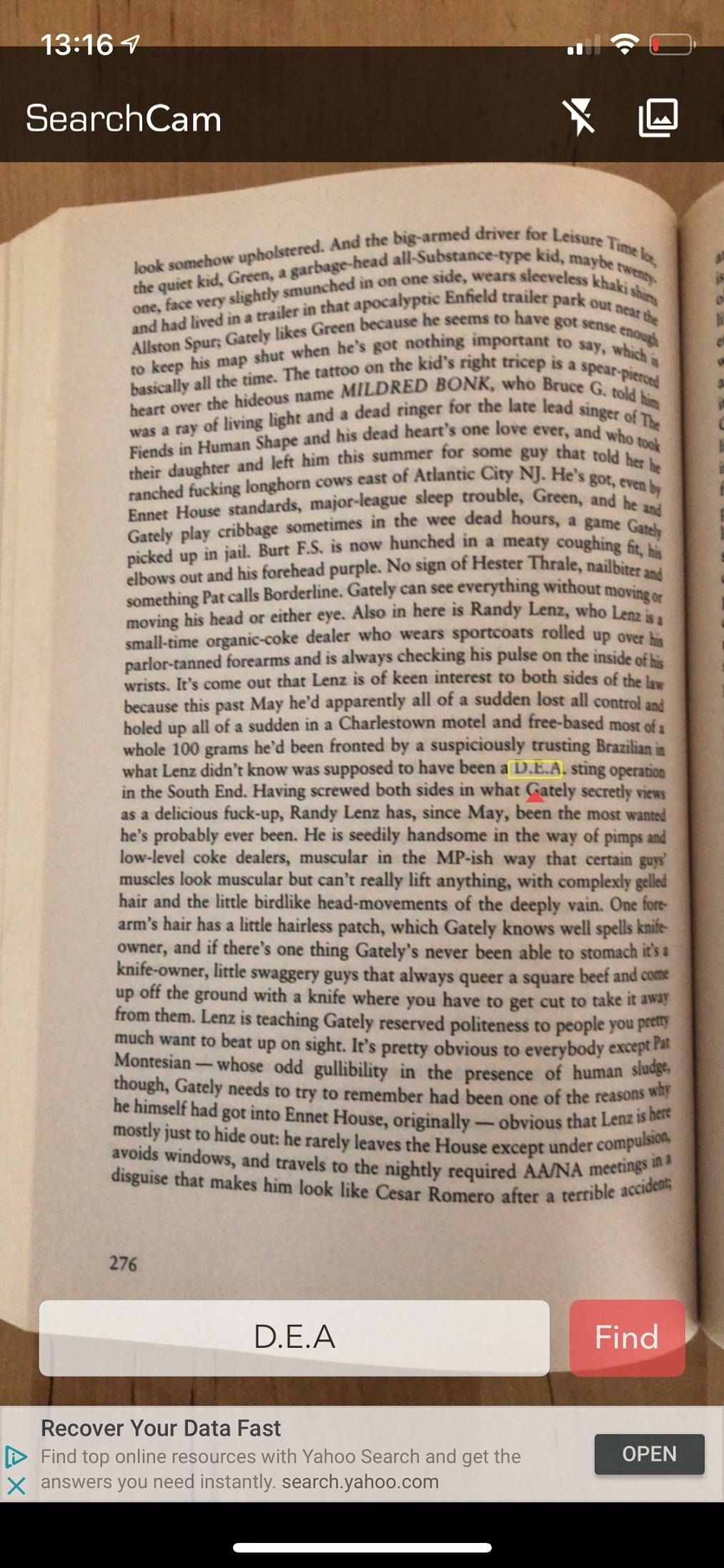 Как искать в реальном тексте слова и фразы, используя ваш iPhone