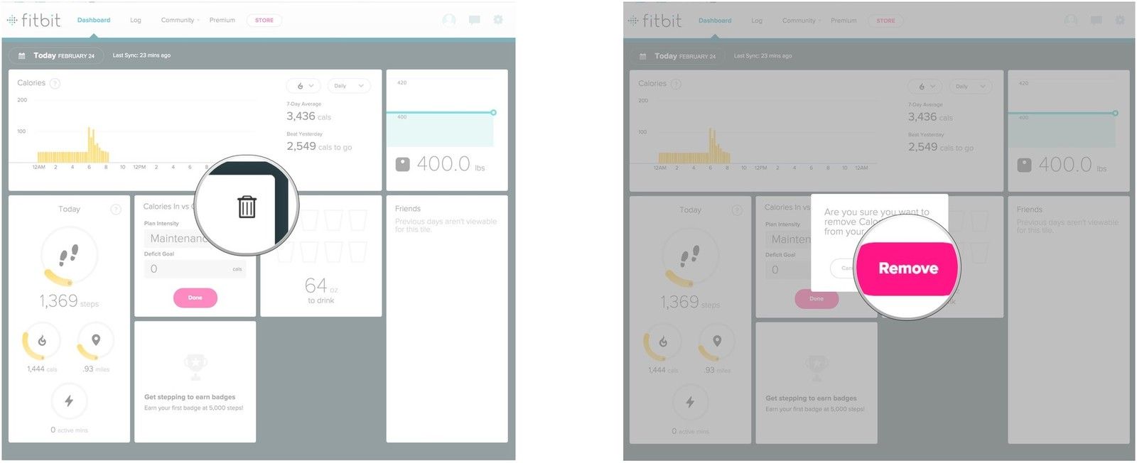 Нажмите кнопку удаления, нажмите Удалить