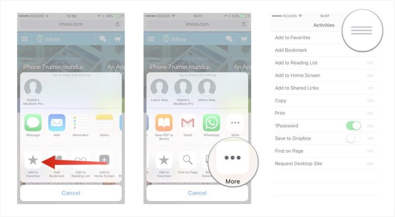 Проведите пальцем влево и нажмите на кнопку больше.