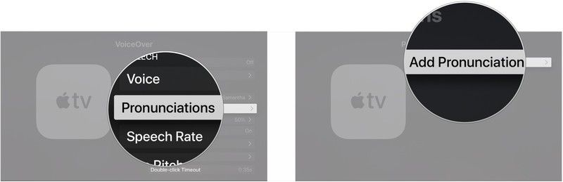 Нажмите Произношение, нажмите Добавить Произношение