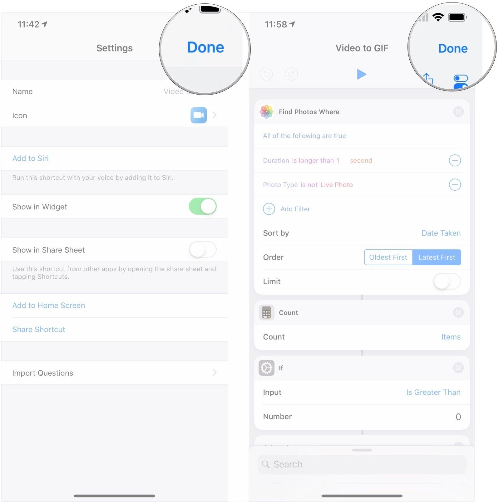 Нажмите Готово, нажмите Готово