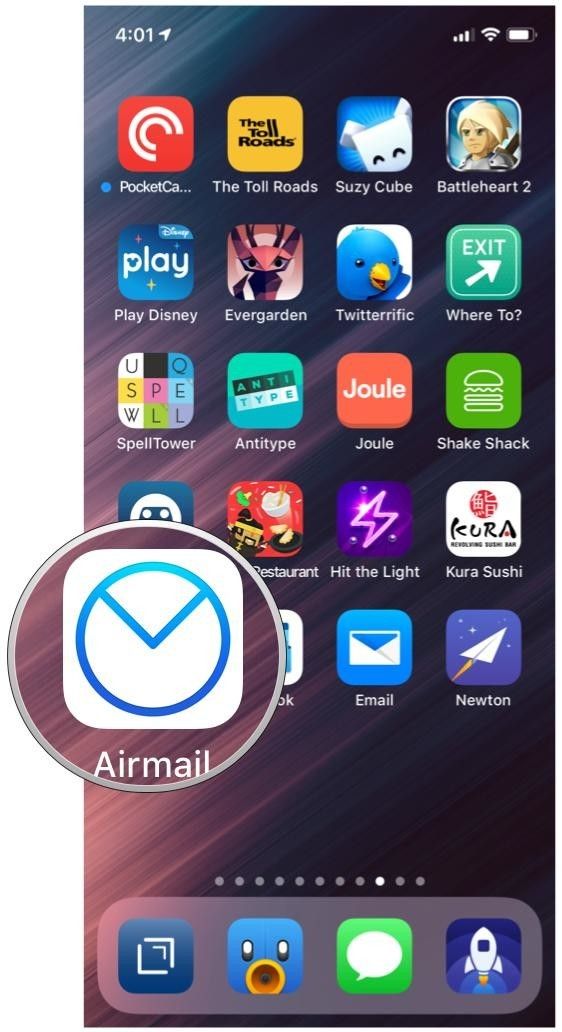 значок воздушной почты на главном экране ios