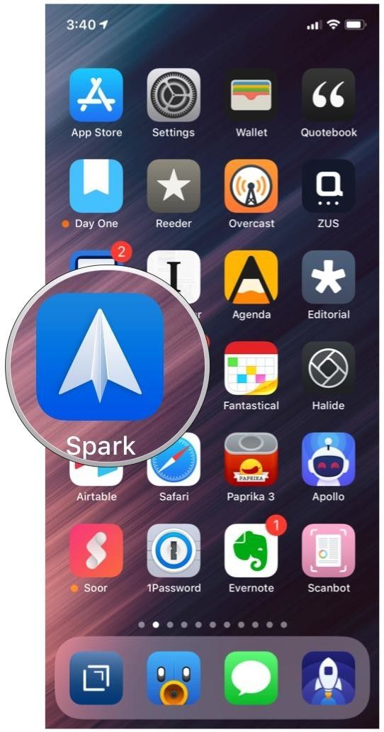 Значок искры на главном экране ios 12