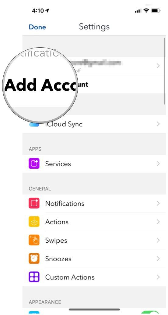 настройки авиапочты добавить аккаунт