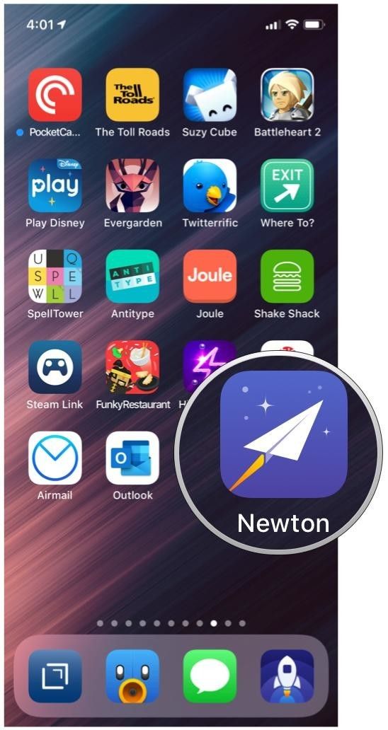 домашний экран ios ньютон почта значок