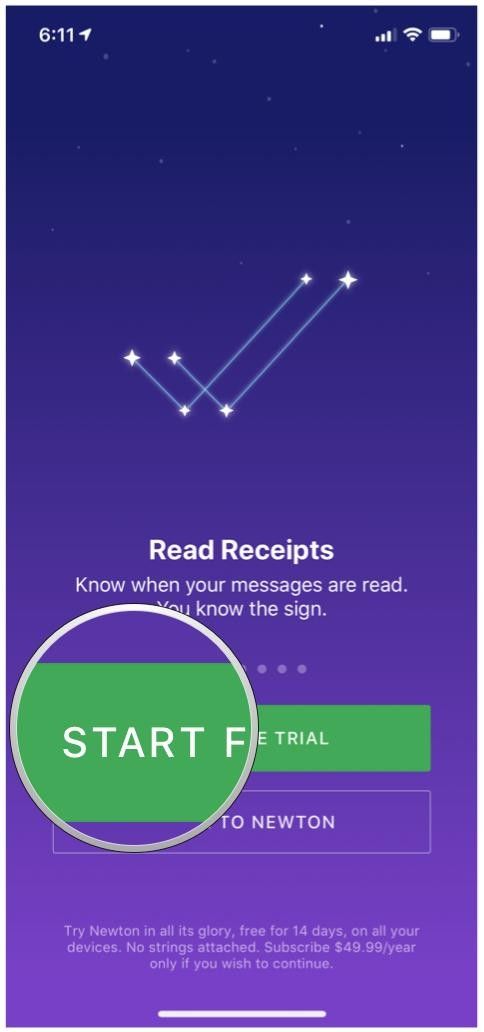 Начальная установка Newton Mail