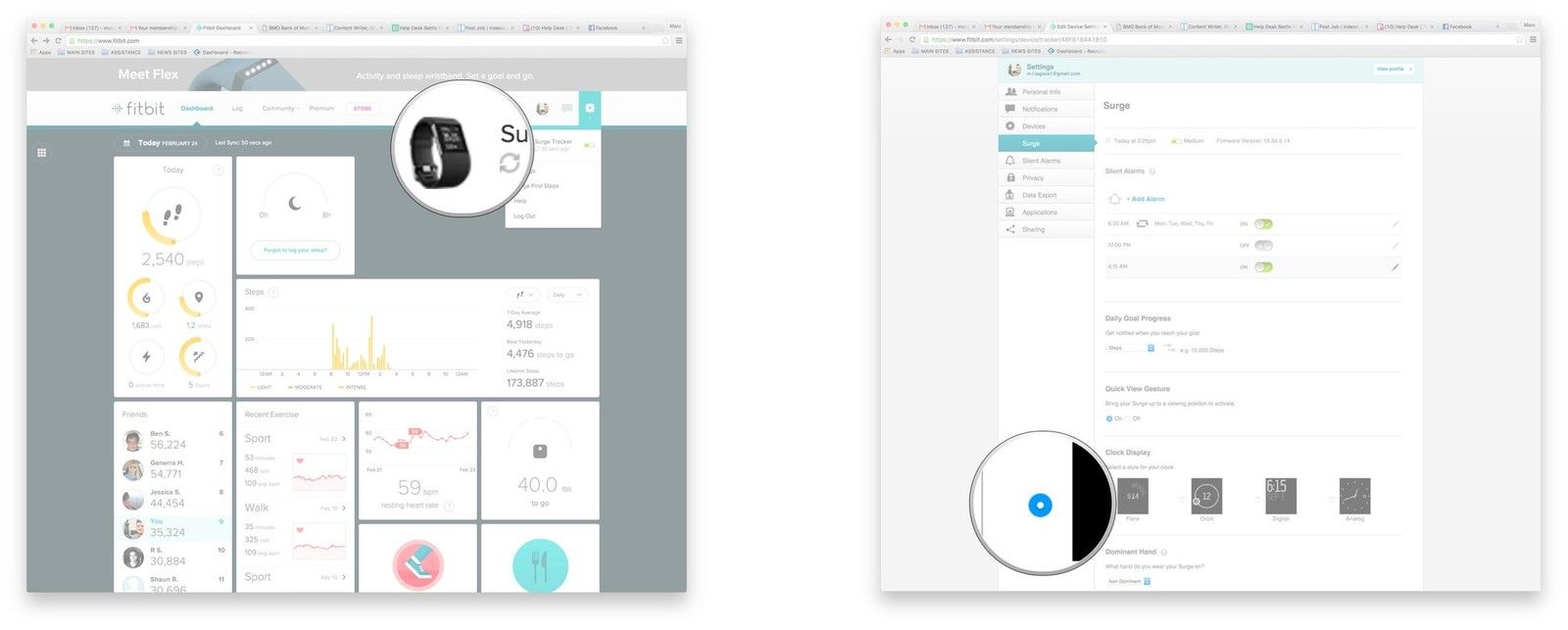 Нажмите Настройки, ваше устройство, выберите циферблат