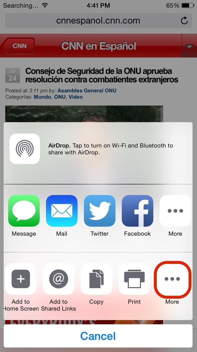 Как перевести иностранные веб-страницы в Safari для iOS 8
