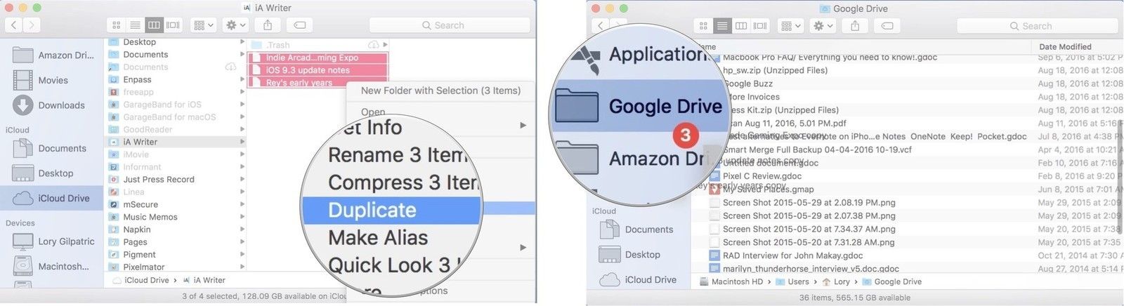 Control Нажмите и нажмите Duplicate, затем перетащите копии в новое место