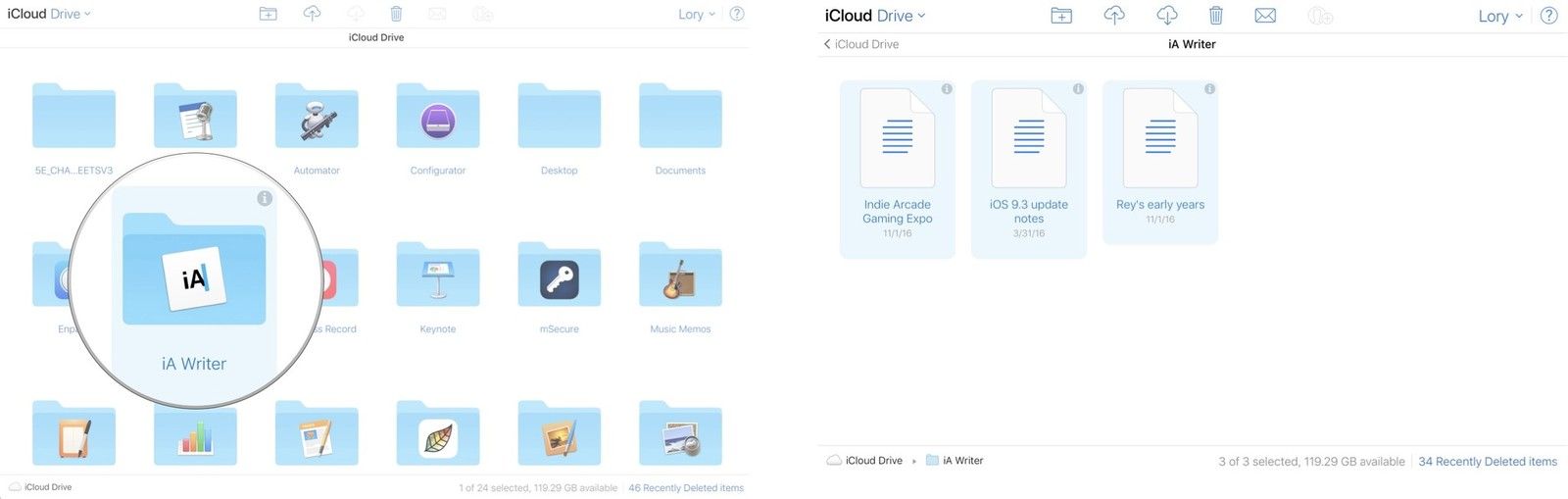 Нажмите на приложение, затем выберите файлы