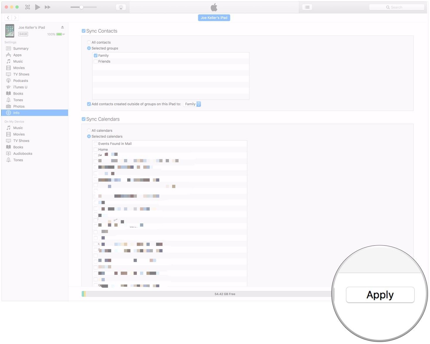 Нажмите Применить