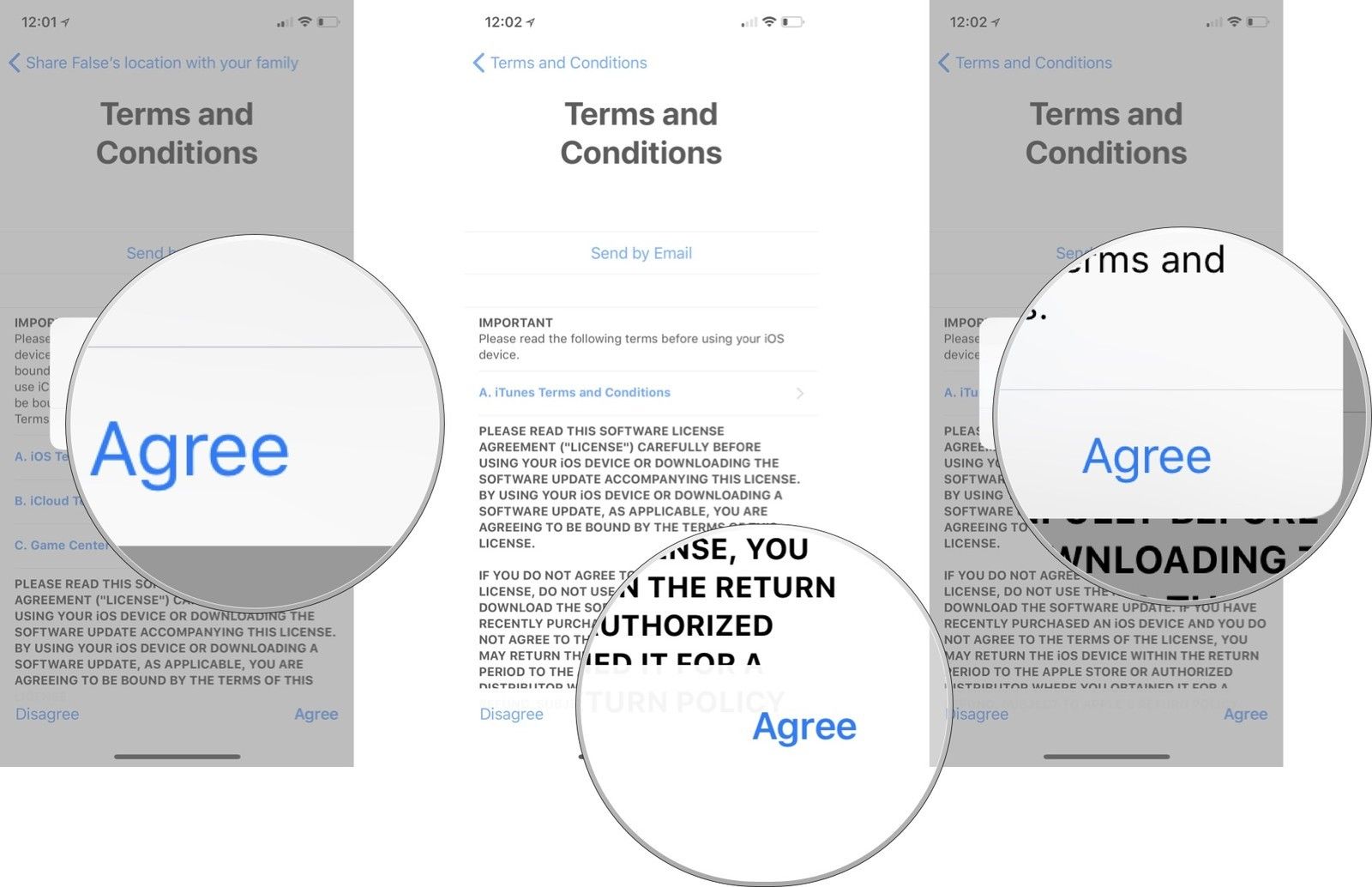 Нажмите «Согласен», снова нажмите «Согласен» и снова нажмите «Согласен»