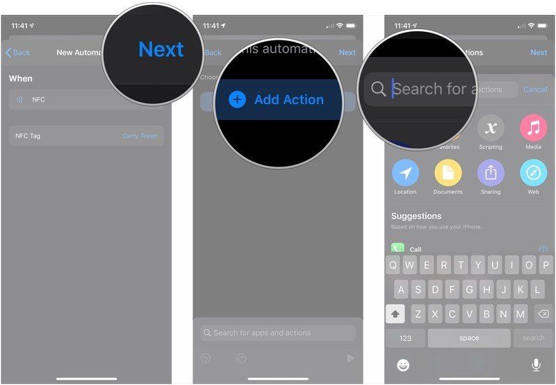 Нажмите Далее, нажмите Добавить действие, нажмите Параметры