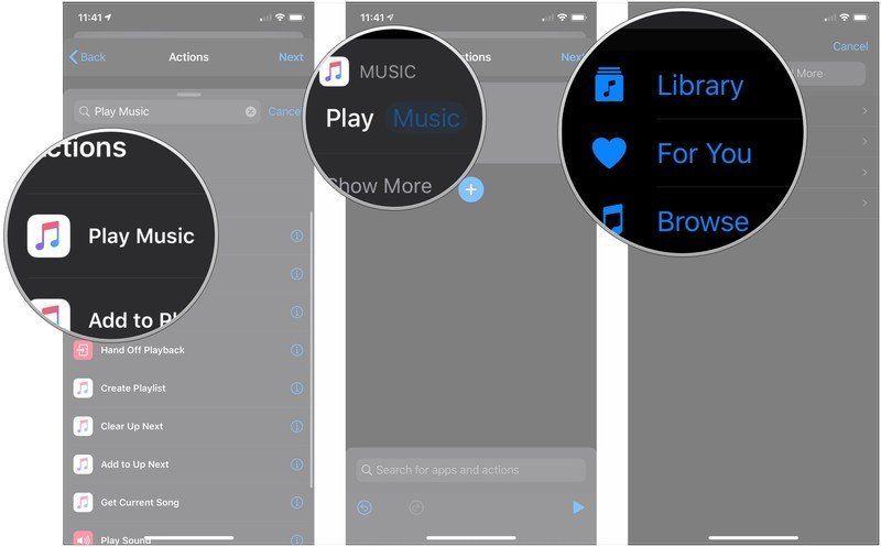Нажмите действие, нажмите параметр, нажмите параметр