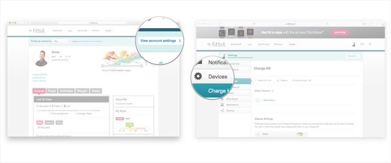 Нажмите на просмотр настроек учетной записи и нажмите на вкладку Устройства.