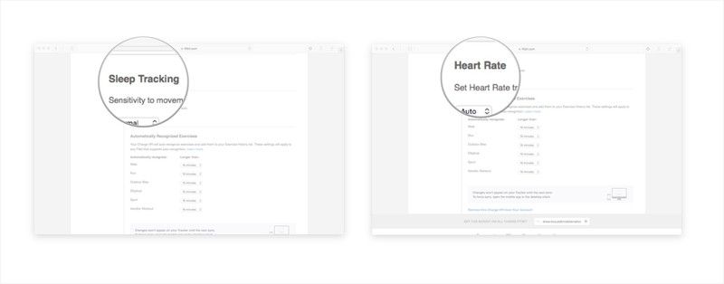 Контролируйте чувствительность вашего Sleep Tracker или настройте частоту измерений пульса.