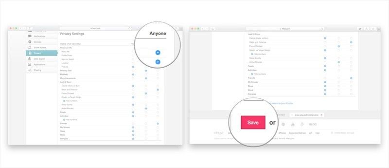 Нажмите на круг «Любой», чтобы кто-нибудь мог просмотреть вашу информацию, и нажмите кнопку «Сохранить».