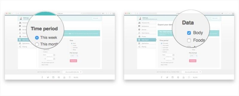 Укажите период времени и активность.