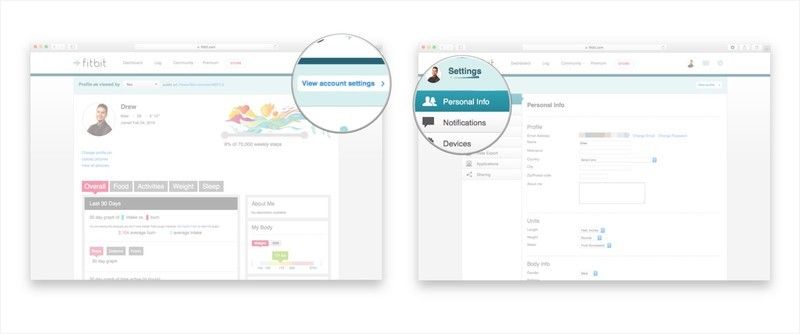 Нажмите на кнопку просмотра настроек вашей учетной записи и перейдите на вкладку личной информации.