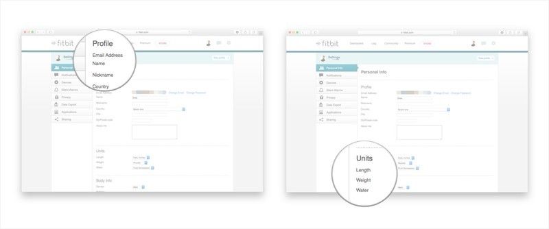 Отредактируйте настройки своего профиля или единицы измерения.