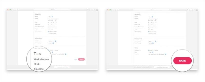 Настройте дату и время в разделе «Время» и нажмите кнопку «Сохранить».