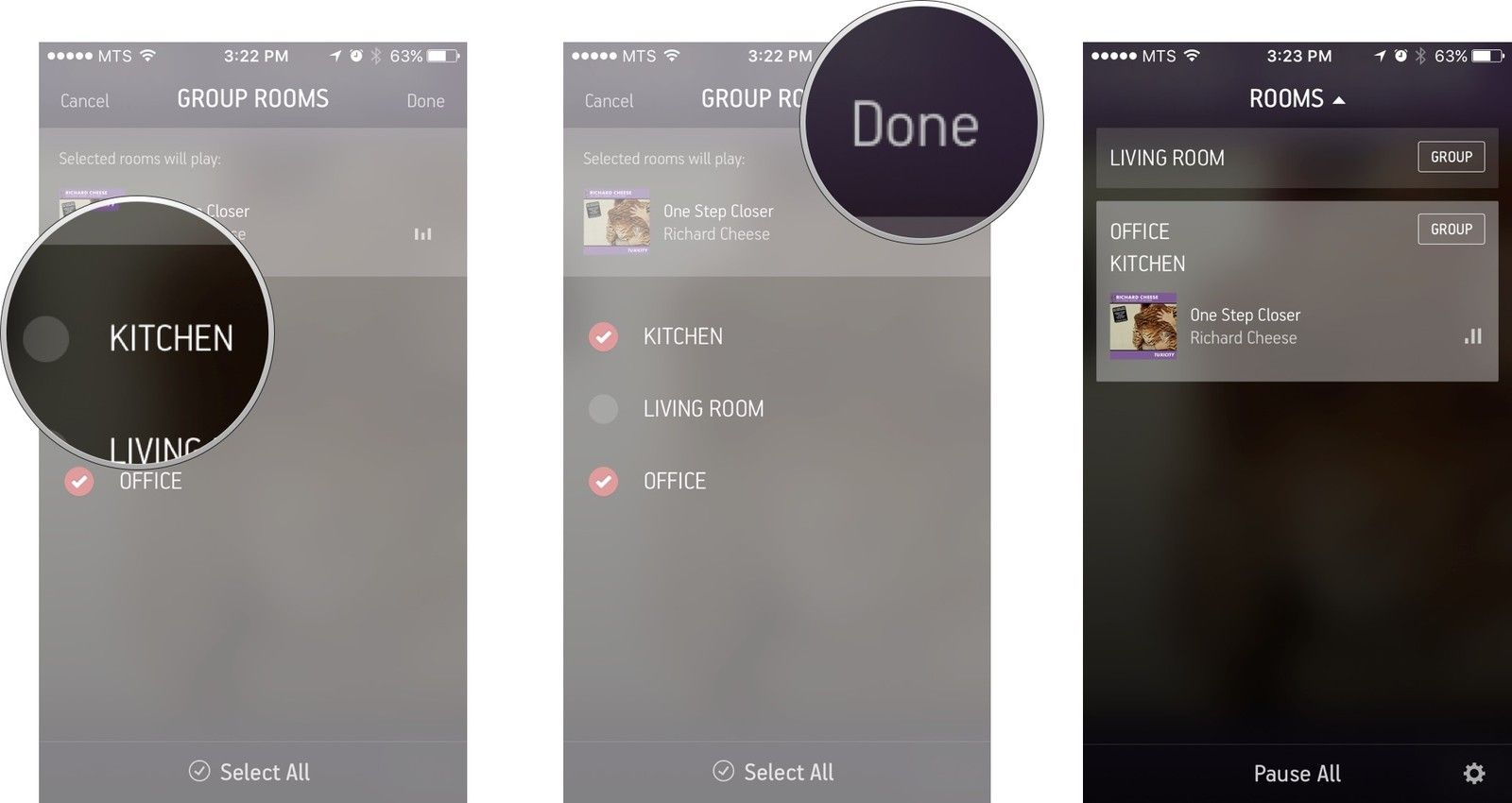 Выберите колонки, которые вы хотите сгруппировать, а затем нажмите на кнопку «Готово».