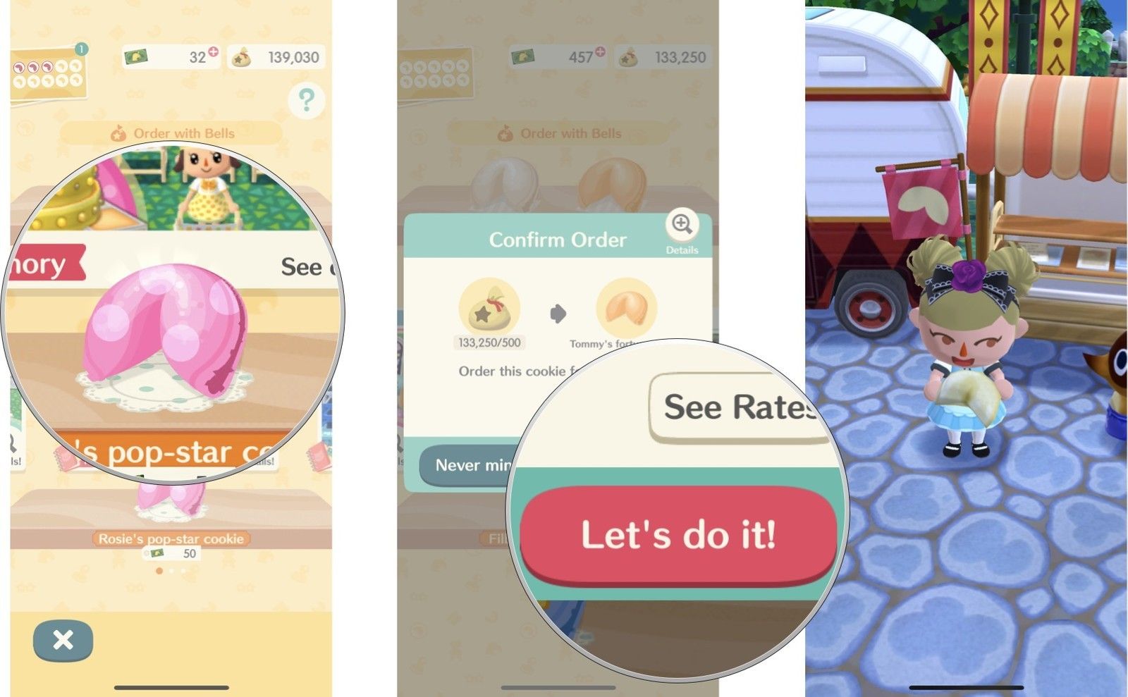 Нажмите на файл cookie, который вы хотите, затем нажмите Позволяет сделать это!