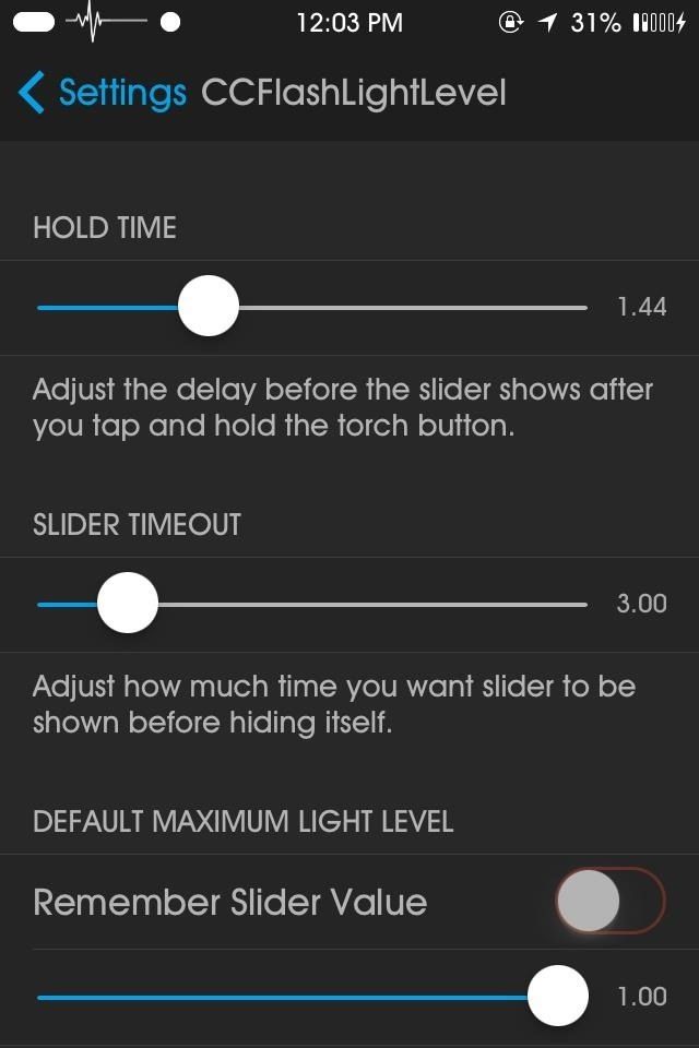 Как добавить диммер в ваш iPhone's Flashlight in the Control Center