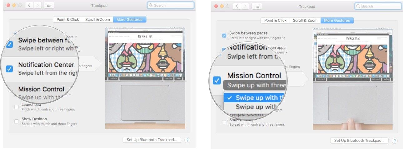 Больше жестов на Mac