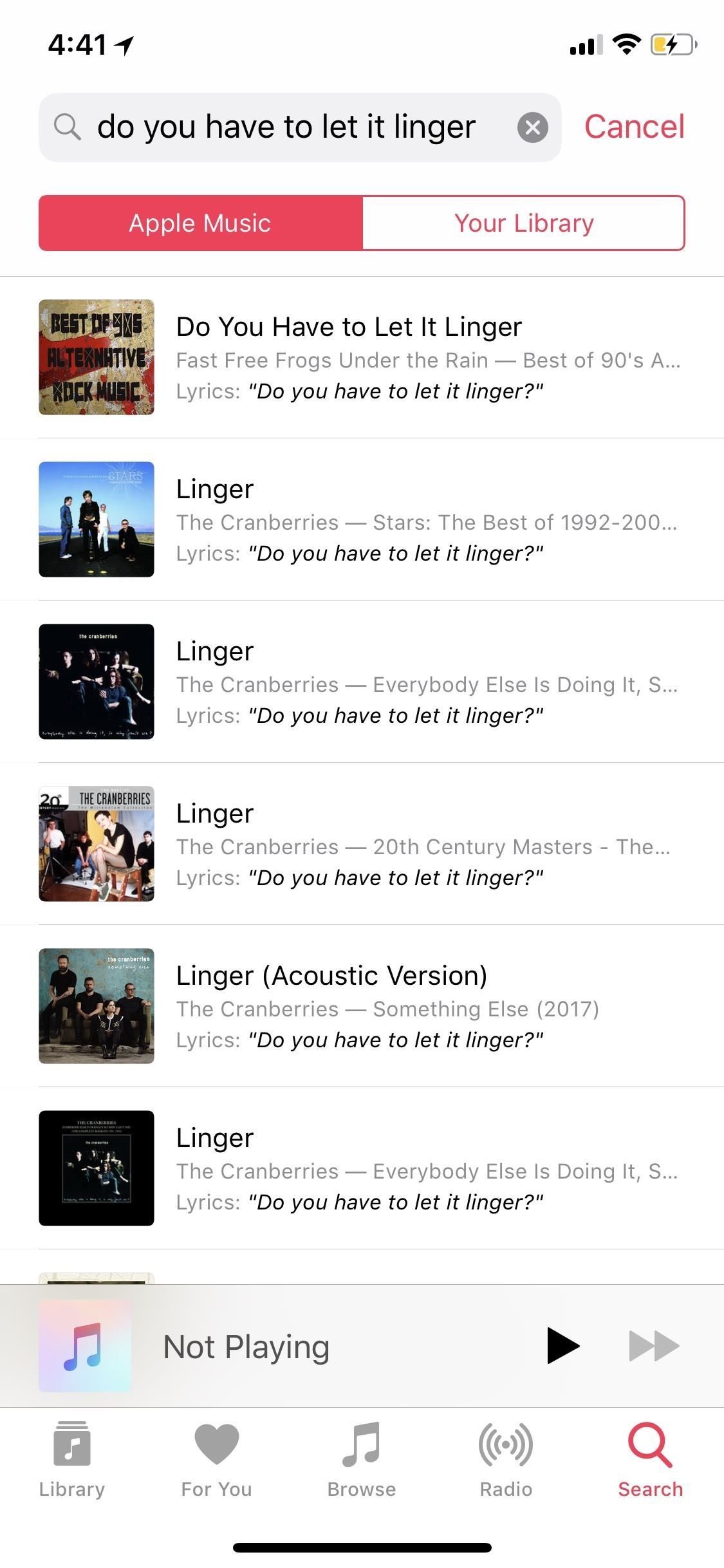 Как найти песни по текстам в Apple Music для iOS 12 - с подпиской или без
