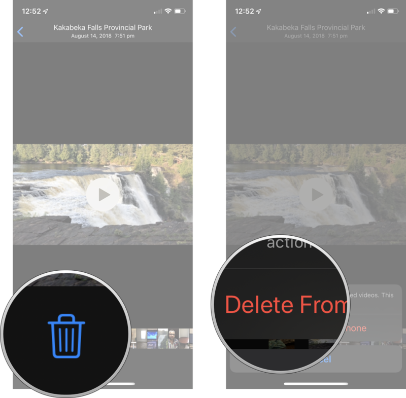Нажмите мусорное ведро, а затем нажмите удалить с этого iPhone.