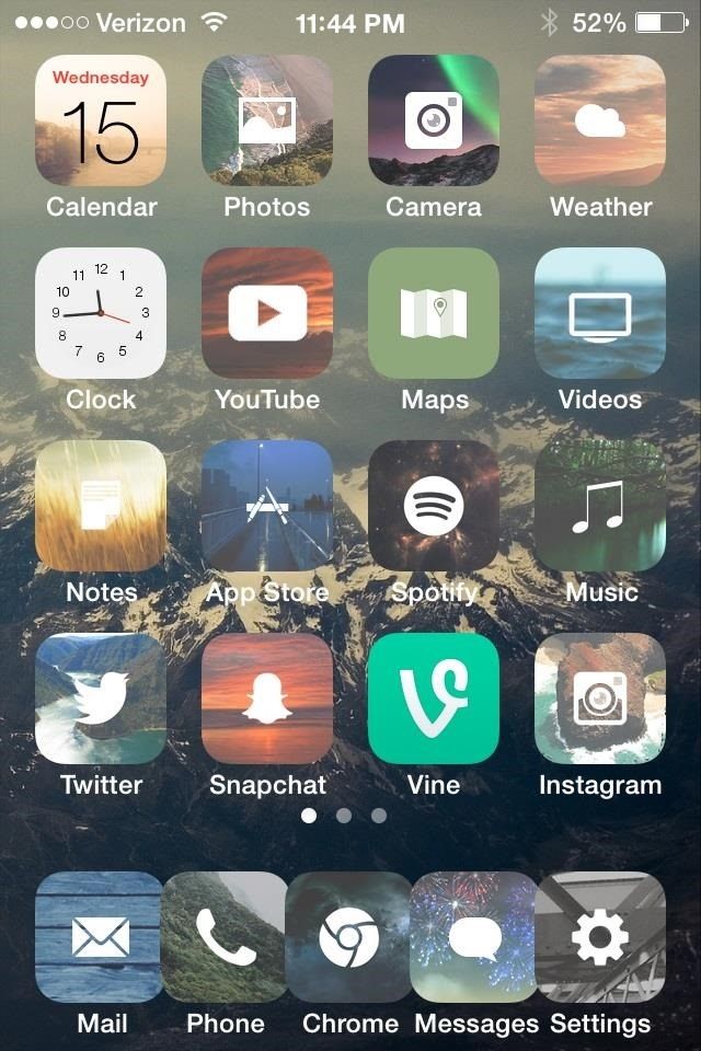 Как получить иконки приложений Majestic на iPhone с этой темой для iOS 7 Winterboard