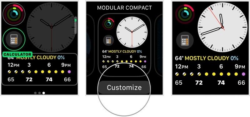 выберите усложнение калькулятора на Apple Watch выберите усложнение калькулятора на Apple Watch