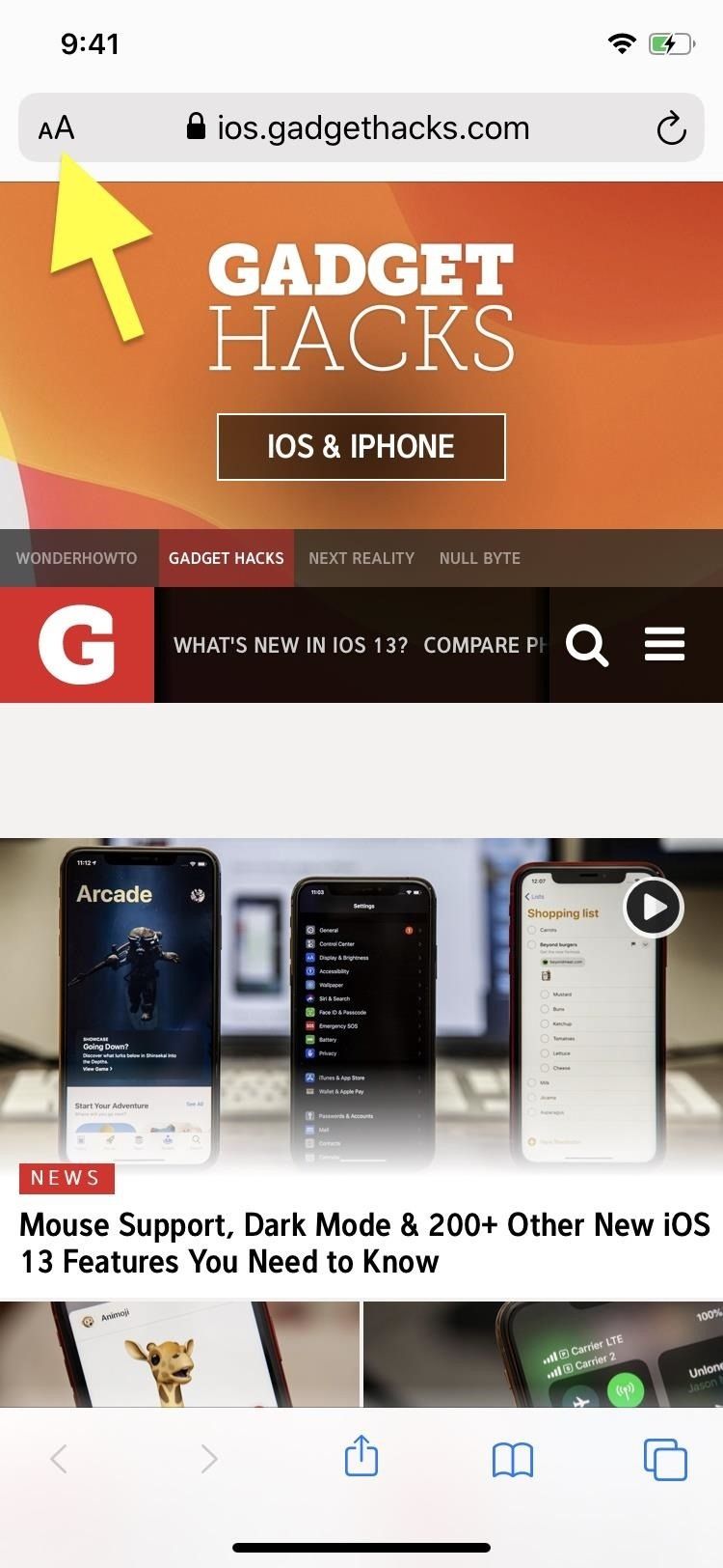 Как сохранить сафари's Toolbars Hidden While Scrolling Webpages in iOS 13