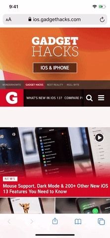 Как сохранить сафари's Toolbars Hidden While Scrolling Webpages in iOS 13