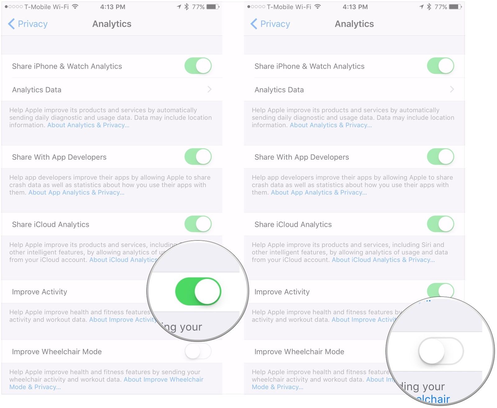 Флип Улучшить активность, Улучшить режим инвалидной коляски