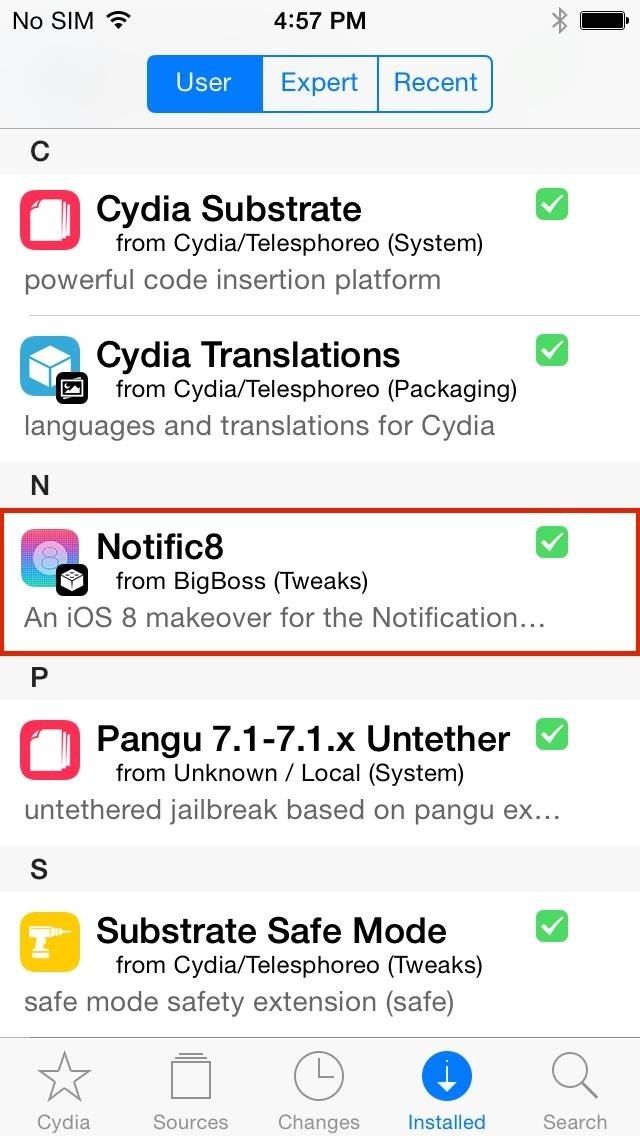 Как установить iOS 8's New Notification Center on iPads & iPhones Running iOS 7