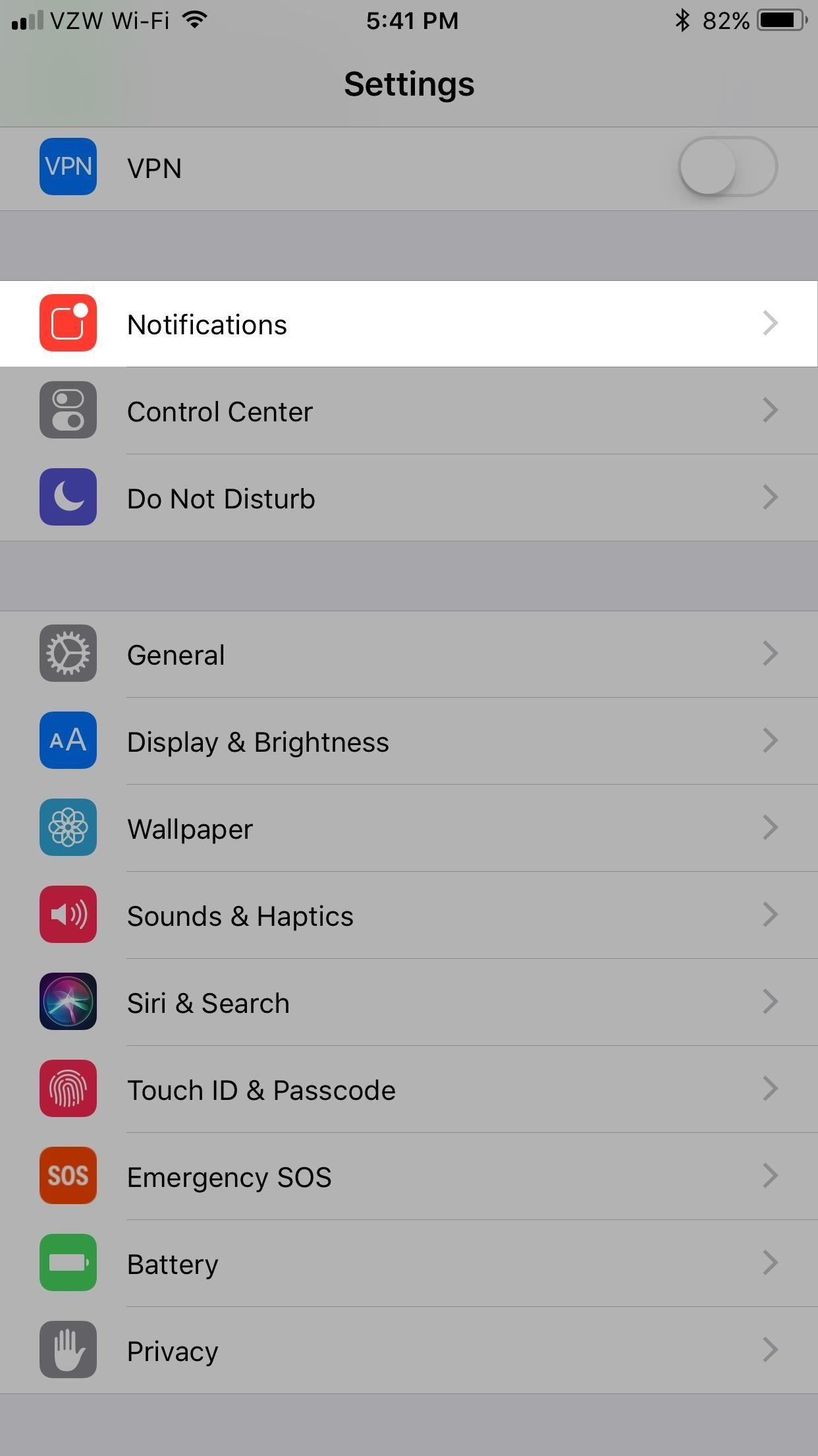 Как заблокировать появление определенных приложений в истории уведомлений в iOS 11