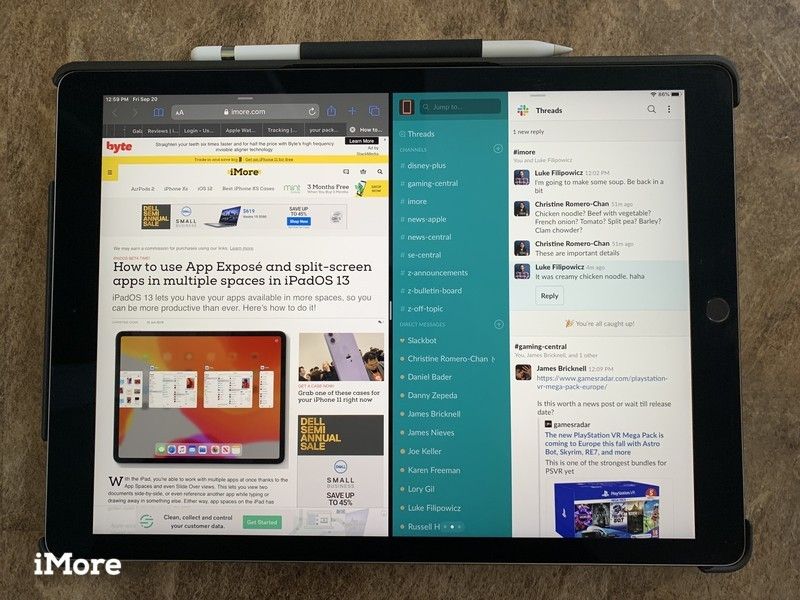 iPad Pro 12.9 с приложениями Spli Screen iPad Pro 12.9 с приложениями Spli Screen