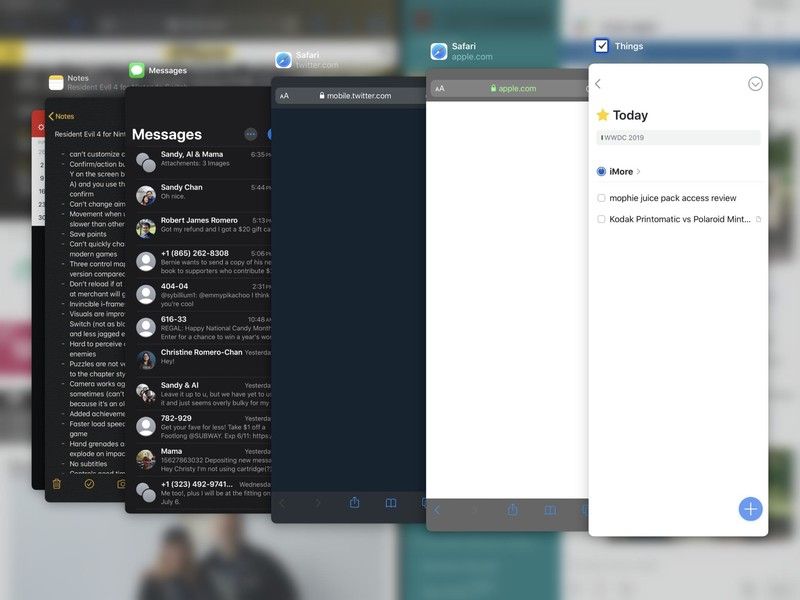 iPadOS скользящий переключатель iPadOS скользящий переключатель