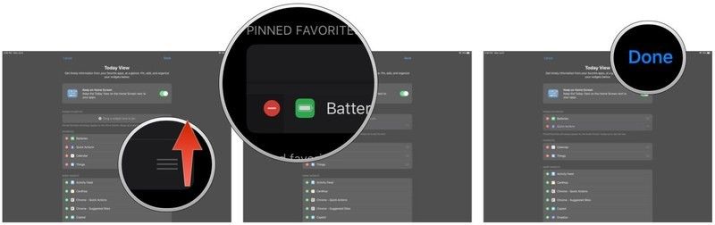 нажмите и перетащите ручку на любимый виджет, чтобы переместить его в закрепленный, нажмите готово нажмите и перетащите ручку на любимый виджет, чтобы переместить его в закрепленный, нажмите готово