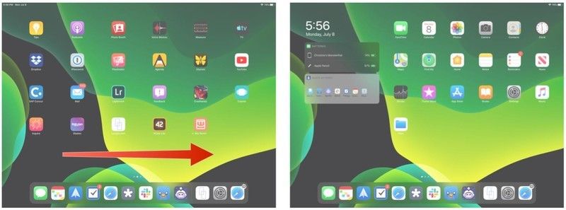 Проведите пальцем вправо, чтобы получить виджеты на главном экране Проведите пальцем вправо, чтобы получить виджеты на главном экране